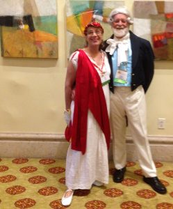 JASNASWF members Jerry and Nili at the 2017 AGM dressed in Regency attire. 